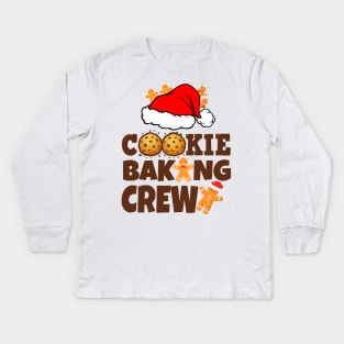 cookie baking crew funny christmas 2023 Kids Long Sleeve T-Shirt